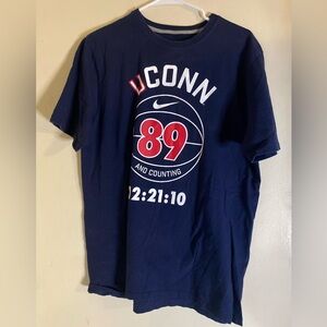 2010 nike L center swoosh uconn ncaa conneticut college basketball shirt Mids